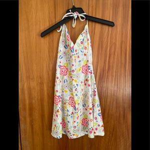 Chanel Vintage Neon Flower Halter Dress Swim